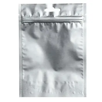 Пакет Саше 130х180х32 zip-замок европодвес (150г кофе) Серебристый 12798-01