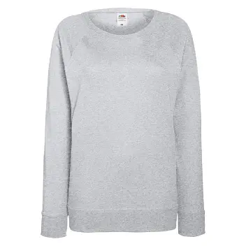 Толстовка женская 'Fruit of the Loom' 'LIGHTWEIGHT RAGLAN' Серый 8652-05
