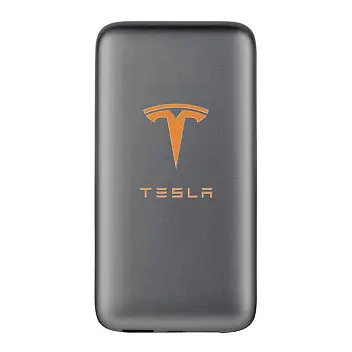 Зарядний пристрій Power bank 4000мА / ч 2,1A, 2 USB світиться логотип Серый Оранжевый 7268-03