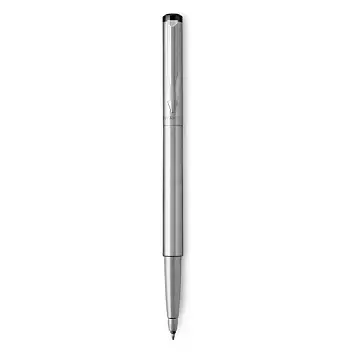 Ручка ролер 'Parker' VECTOR 17 Stainless Steel RB Серебристый Черный 10024-01