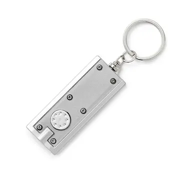 Брелок-фонарик LED пластиковый Серебристый 1427-06