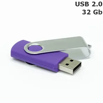 Флешка 'Twister' 32 Gb USB 2.0 Серебристый Фиолетовый 8692-85
