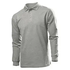 Футболка Поло 'Stedman' 'Polo Long Sleeve' Grey Heather