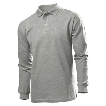 Футболка Поло 'Stedman' 'Polo Long Sleeve' Grey Heather Серый 6928-02