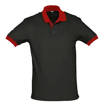 Футболка поло 'Vip Print' 'Custom' Красный Черный 14602-30