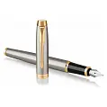 Ручка пір'яна 'Parker' IM 17 Brushed Metal GT FP F