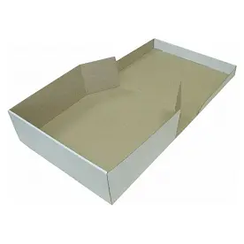 Коробка картонна Самозбірна 330х250х110 мм біла
