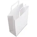 Крафт-пакет 18x08x25 білий з плоскими ручками