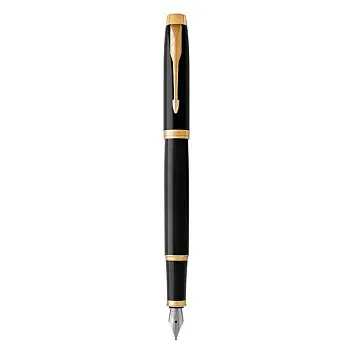 Ручка пір'яна 'Parker' IM 17 Black GT FP F Черный Золотистый 10010-01