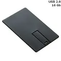 Флешка 'Credit card black' пластикова 16 Gb USB 2.0