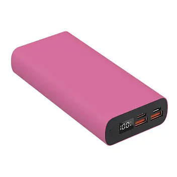 Універсальна мобільна батарея Powerbank 'Model B' matt 20000 mAh Черный Розовый 14758-89