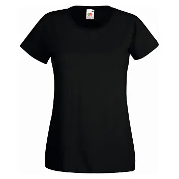 Футболка жіноча 'Fruit of the Loom' 'Ladies Valueweight T' Черный 5702-03