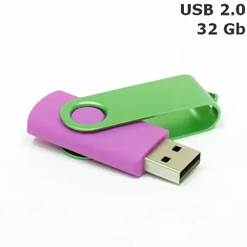 Флешка 'Twister' 32 Gb USB 2.0 Зеленый Фиолетовый 8692-38