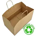 Пакет бумажный 30x18x18 с витыми ручками "на вынос"