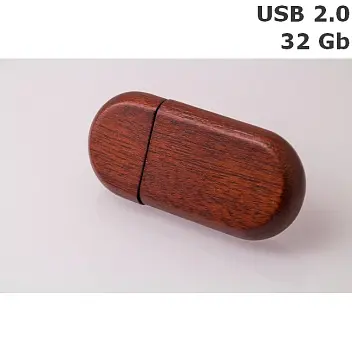 Флешка Классика деревянная 32 Gb USB 2.0 Древесный 6166-02
