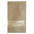Дой-пак 140х240х45 крафт zip-замок окно (250г кофе)