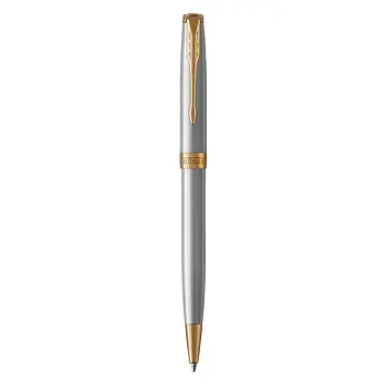 Ручка кулькова 'Parker' SONNET 17 Stainless Steel GT BP Серебристый Золотистый 9982-01