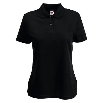 Футболка Поло жіноча 'Fruit of the Loom' 'Lady-Fit 65/35 Polo' Черный 5709-02