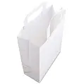 Крафт-пакет 23x10x32 белый с плоскими ручками