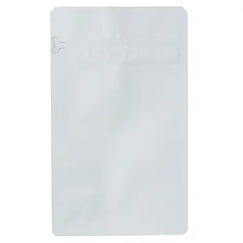 Пакет с плоским дном 120х200х80 zip-замок (250г кофе) Белый 12846-01