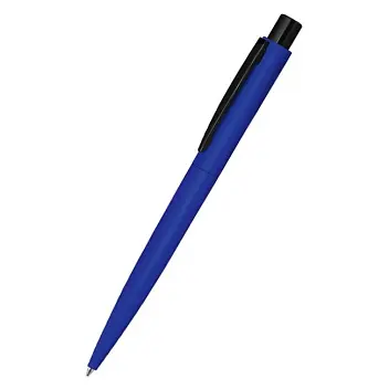 Ручка металева soft-touch Синий Черный 12415-08