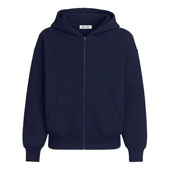 Худи на молнии 'RAY' 'PREMIUM LOOSE' UNISEX Темно-синий 15960-04
