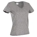 Футболка 'Stedman' 'Classic V-neck Women' Grey Heather