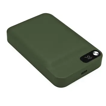 Універсальна мобільна батарея Бездротова Powerbank 'Model D' matt 10000 mAh Черный Зеленый 15577-123
