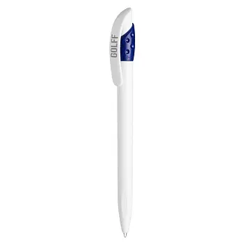 Ручка пластикова 'Lecce Pen' 'Golff 410' Белый Темно-синий 5451-14