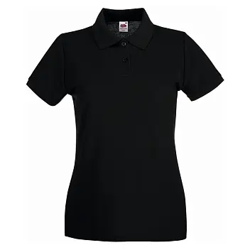 Тенниска женская 'Fruit of the Loom' 'PREMIUM POLO' Черный 8653-02
