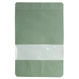 Дой-пак 180х280х40 крафт zip-замок окно (500г кофе)