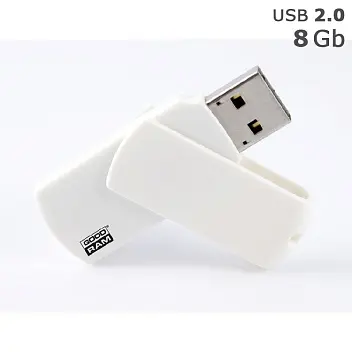 Флешка 'GoodRAM' 'COLOUR' под логотип 8 Gb USB 2.0 белая Белый 4512-02