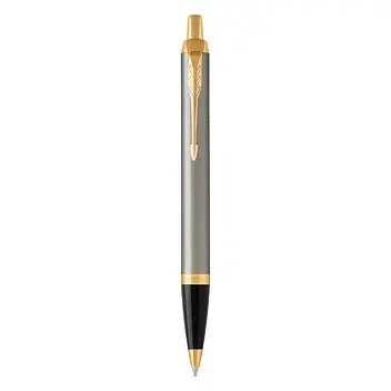 Ручка кулькова 'Parker' IM 17 Brushed Metal GT BP Золотистый Черный Серый 10018-01