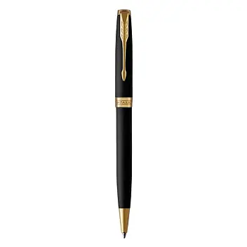 Ручка кулькова 'Parker' SONNET 17 Matte Black Lacquer GT BP Золотистый Черный 9974-01