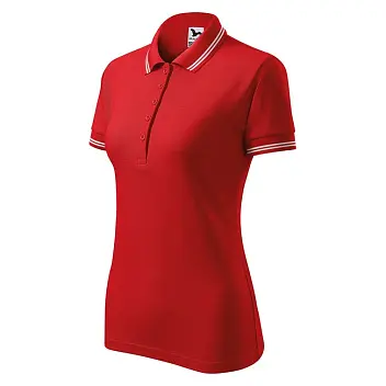 Футболка Поло жіноча 'Malfini' 'Urban 200 Lady' Белый Красный 12344-07
