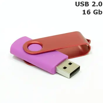 Флешка 'Twister' 16 Gb USB 2.0 Фиолетовый Красный 3675-28