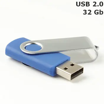 Флешка 'Twister' 32 Gb USB 2.0 Синий Серебристый 8692-114