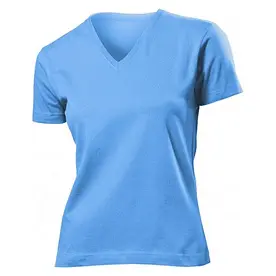 Футболка 'Stedman' 'Classic V-neck Women' Light Blue