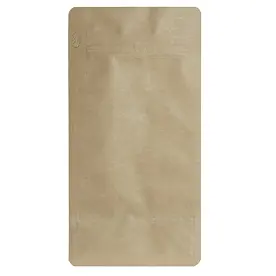 Пакет с плоским дном 130х255х90 крафт zip-замок (500г кофе)