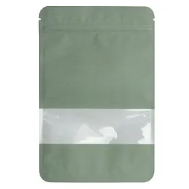 Дой-пак 130х200х35 крафт zip-замок окно (150г кофе)