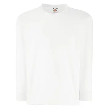 Футболка детская 'Fruit of the Loom' 'VALUEWEIGHT LONG SLEEVE' Белый 8645-01