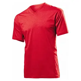 Футболка 'Stedman' 'Classic V-neck Men' Scarlet Red