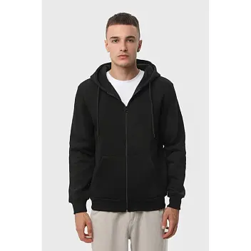 Худи на молнии утепленный 'RAY' 'BASIC' UNISEX Черный 15959-01