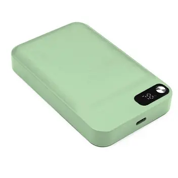 Універсальна мобільна батарея Бездротова Powerbank 'Model D' matt 10000 mAh Черный Зеленый 15577-01
