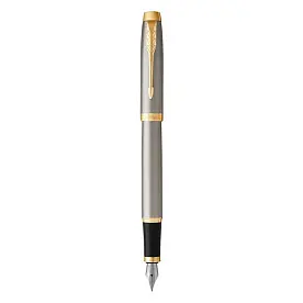 Ручка пір'яна 'Parker' IM 17 Brushed Metal GT FP F