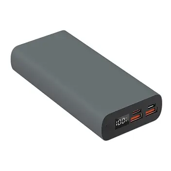 Універсальна мобільна батарея Powerbank 'Model B' matt 20000 mAh Серый Черный 14758-161