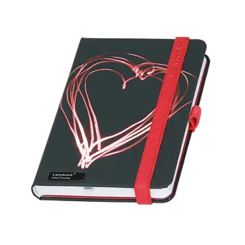 Записная книжка A6 'LanyBook' в клетку белый блок Красный Черный 6213-01