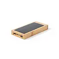 Повербанк PowerBank бездротовий 5W з сонячною зарядкою бамбуковий 10000 mAh