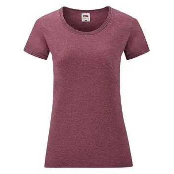 Футболка жіноча 'Fruit of the Loom' 'Ladies Valueweight T' Бордовый 5702-22