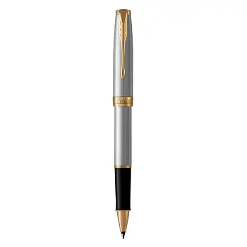 Ручка ролер 'Parker' SONNET 17 Stainless Steel GT RB Серебристый Золотистый Черный 9981-01